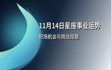 宋佳佳说星座：十二星座11月14日事业运势与职场运势分析