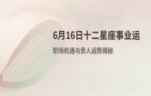 宋佳佳十二星座6月16日事业运势与职场运势解析