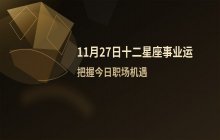 宋佳佳十二星座11月27日事业运势解析：今日职场发展指南