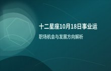 宋佳佳：十二星座10月18日事业运势与职场发展解析